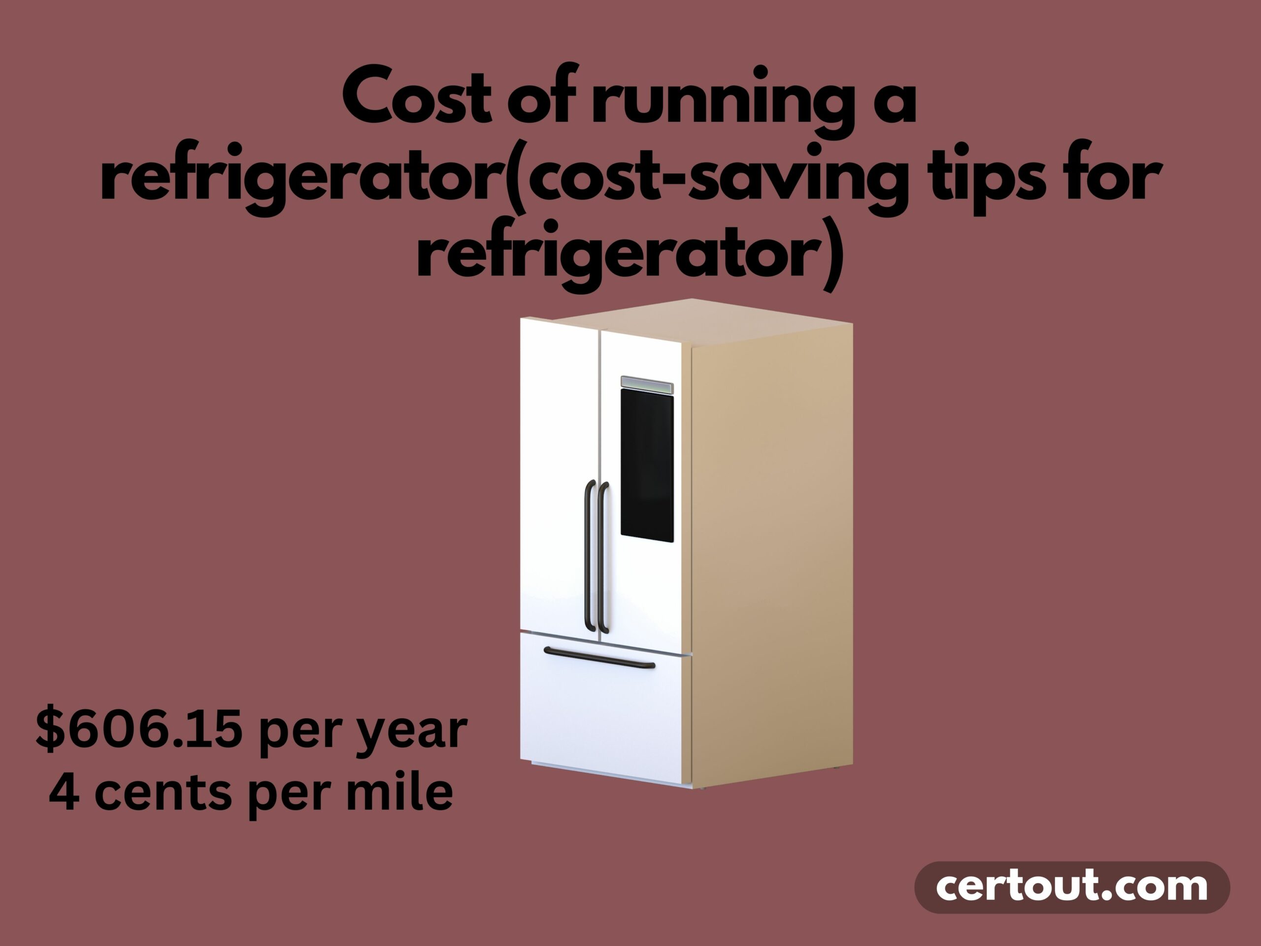 Cost of running a refrigerator