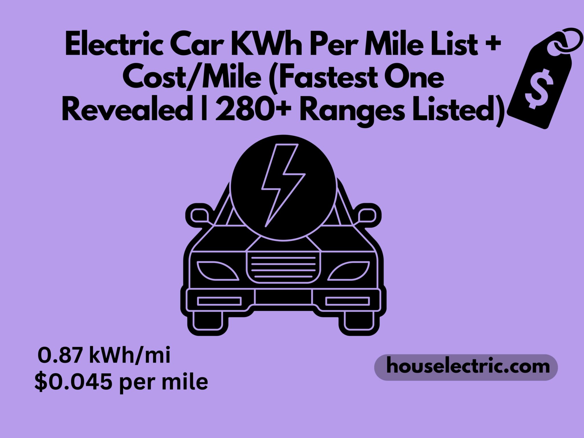 Electric Car KWh Per Mile List + Cost/Mile (Fastest One Revealed 280