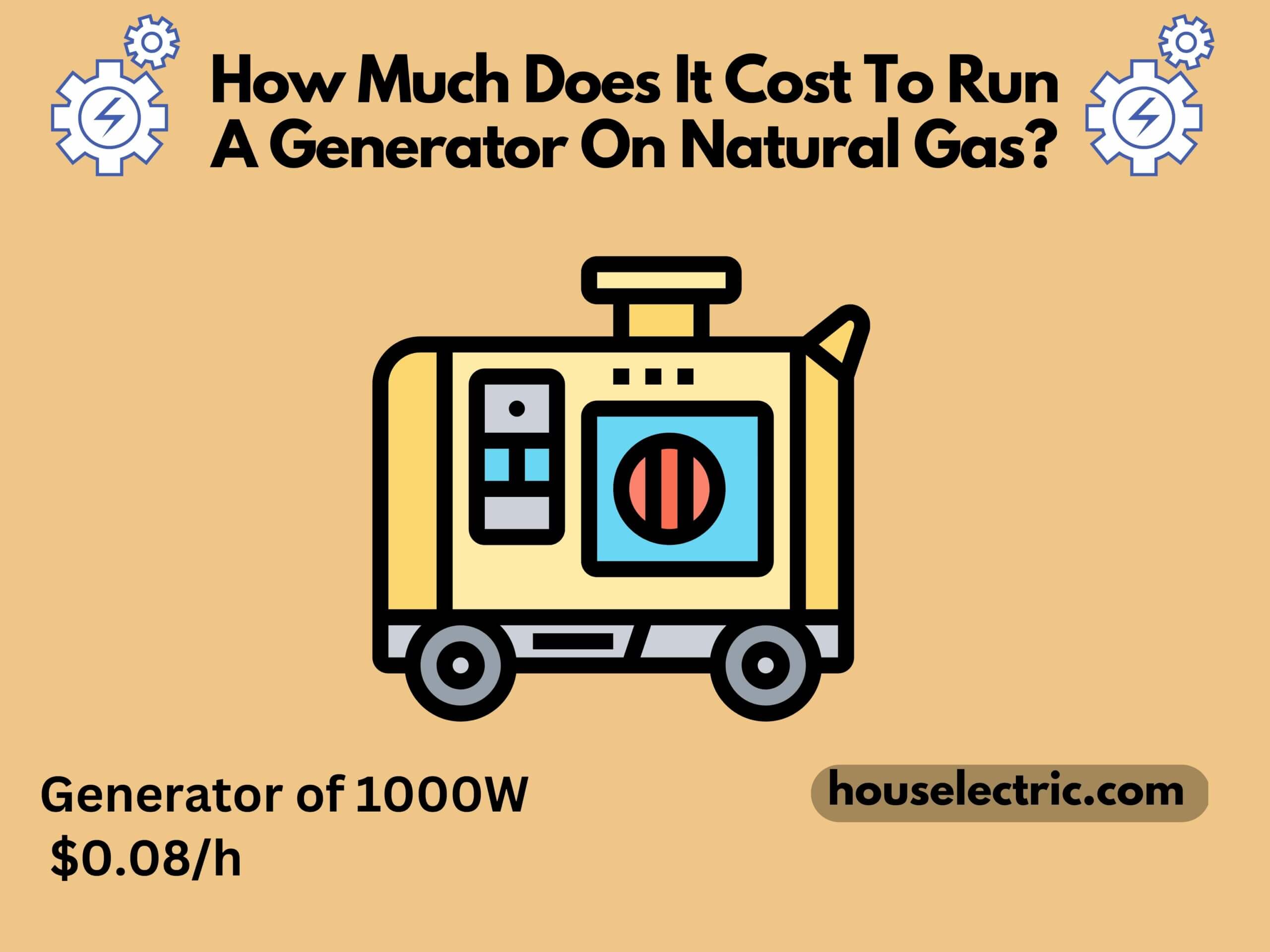 Cost to run a generator on natural gas