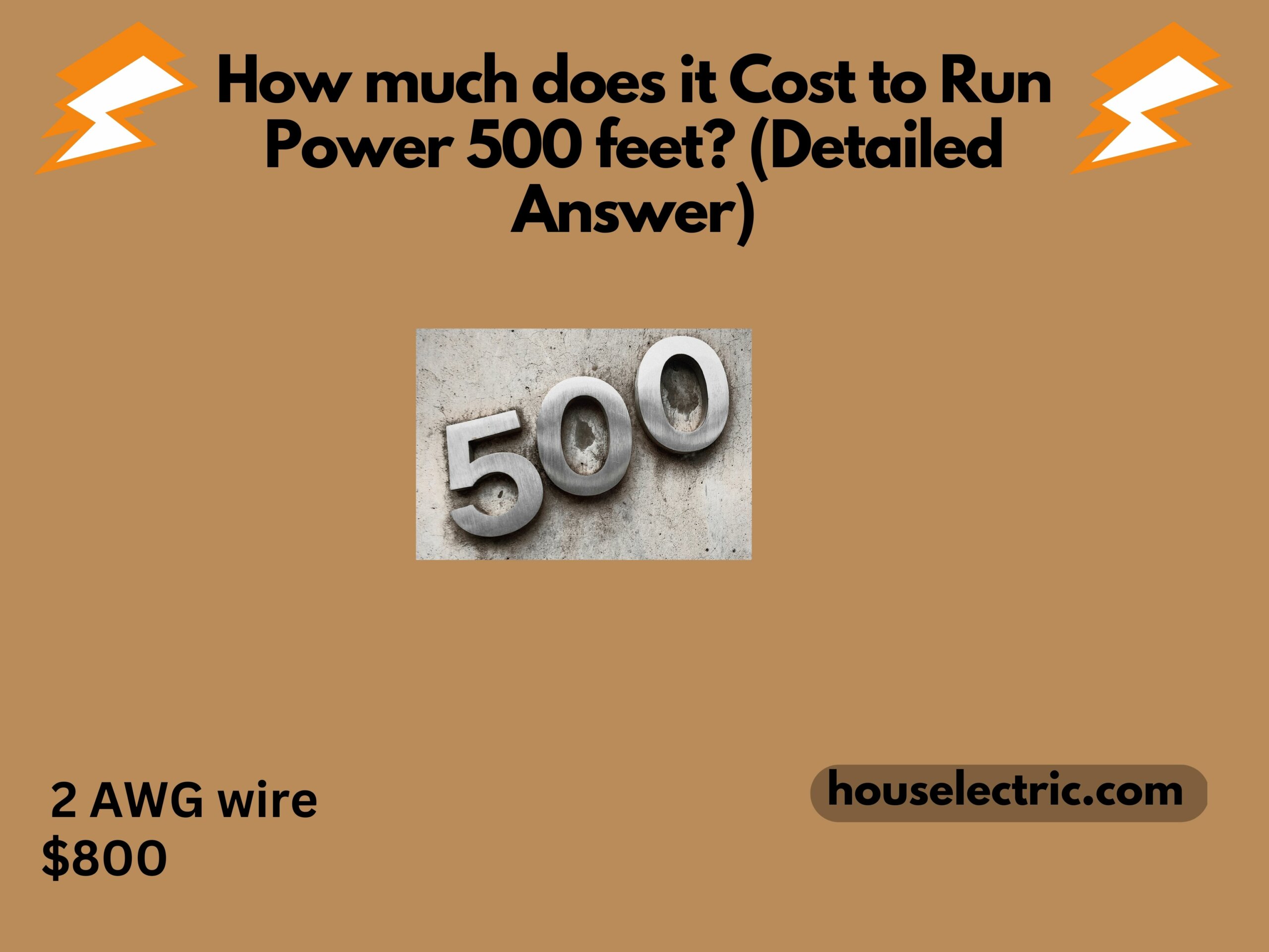 Cost to run power 500 feet